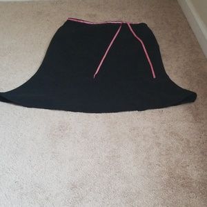 Black Skirt with Pink Ribbon Trim